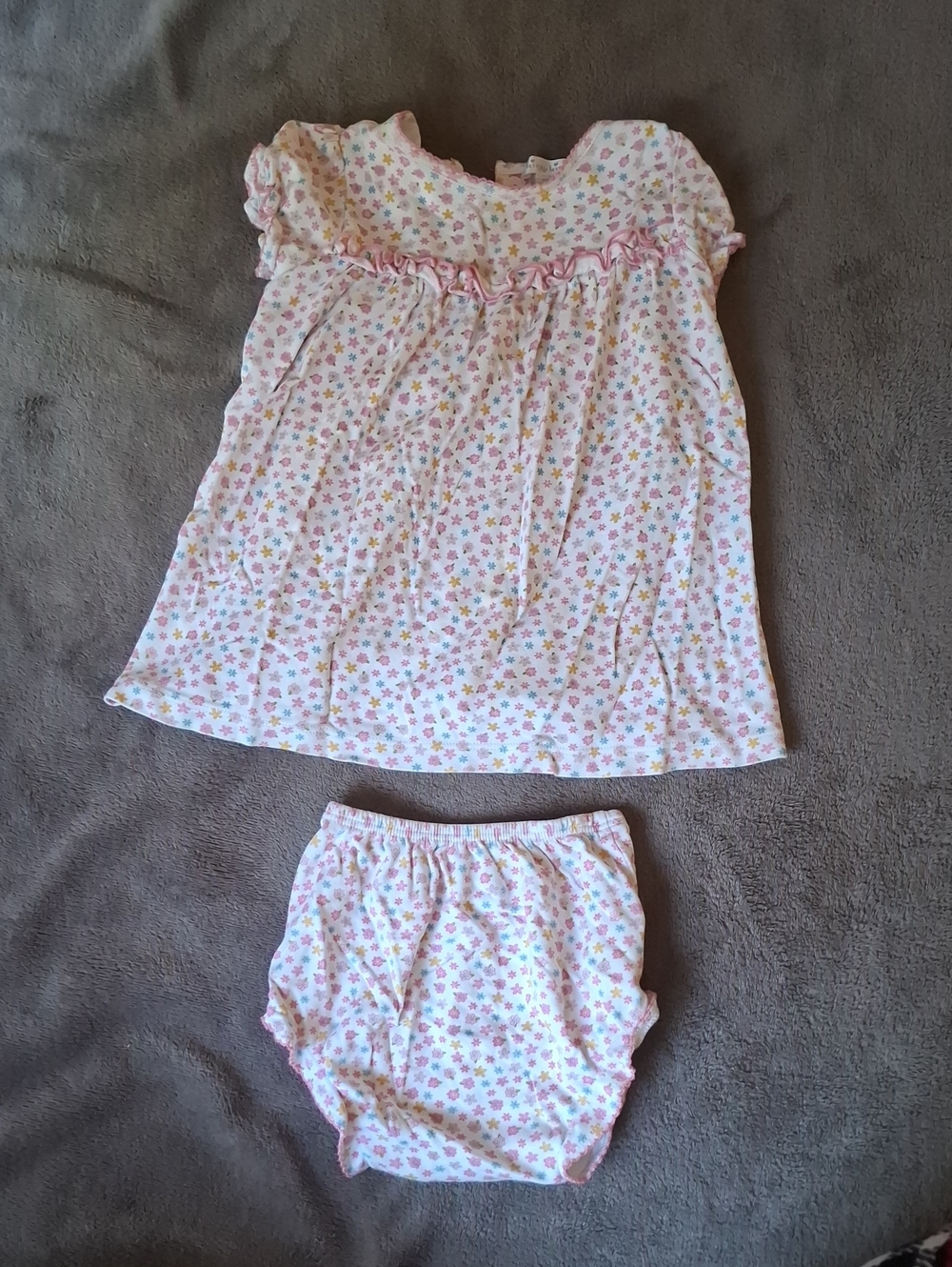 Kissy Kissy Pink Floral Tunic & Bloomer Set